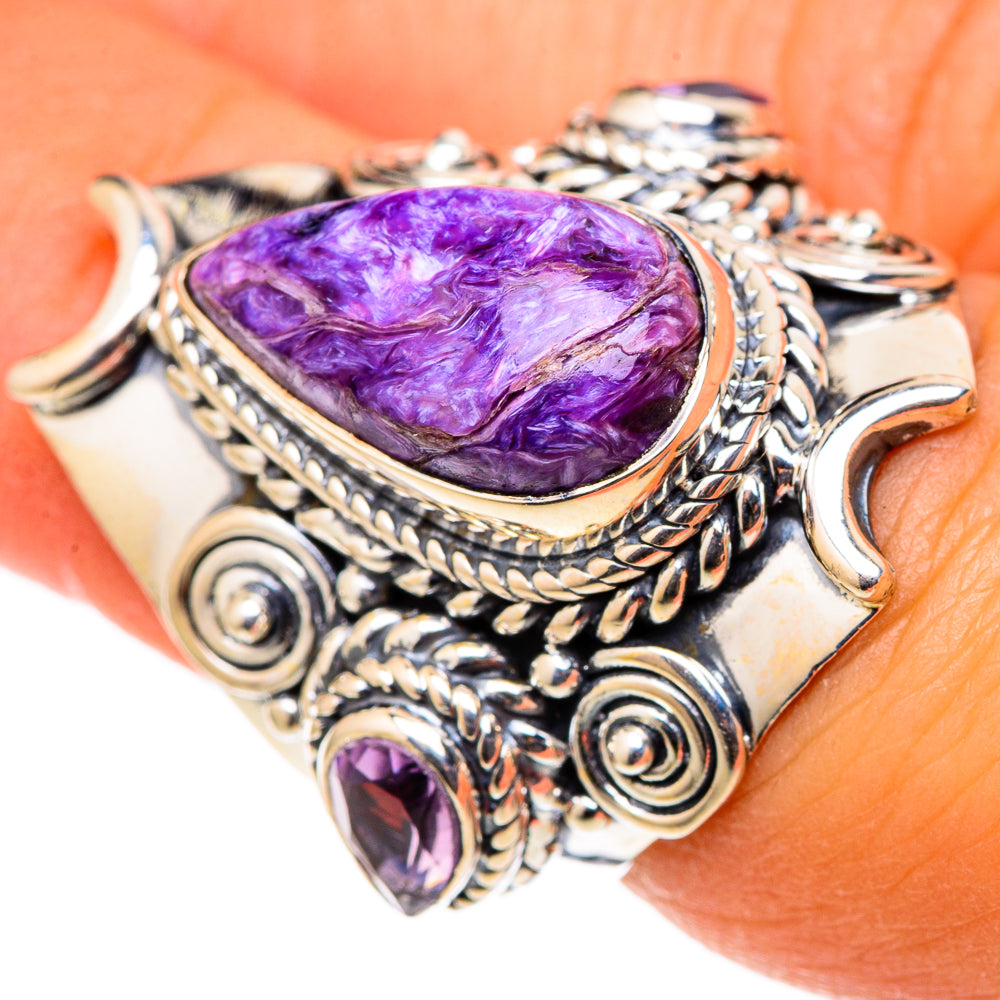 Charoite Rings handcrafted by Ana Silver Co - RING105552