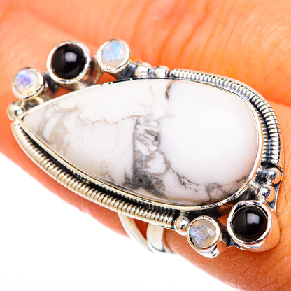 Howlite Rings handcrafted by Ana Silver Co - RING105558