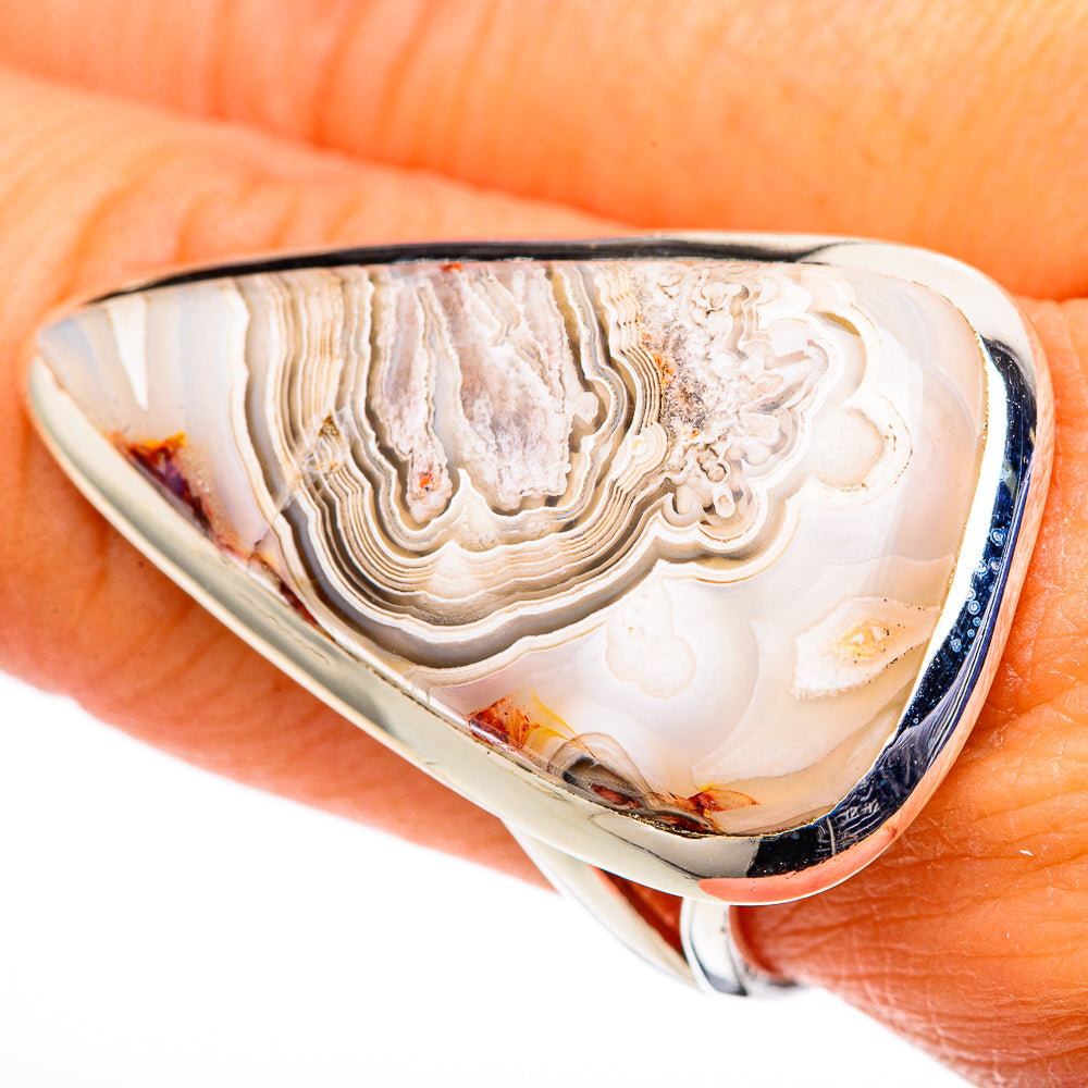 Laguna Lace Agate Rings handcrafted by Ana Silver Co - RING105559