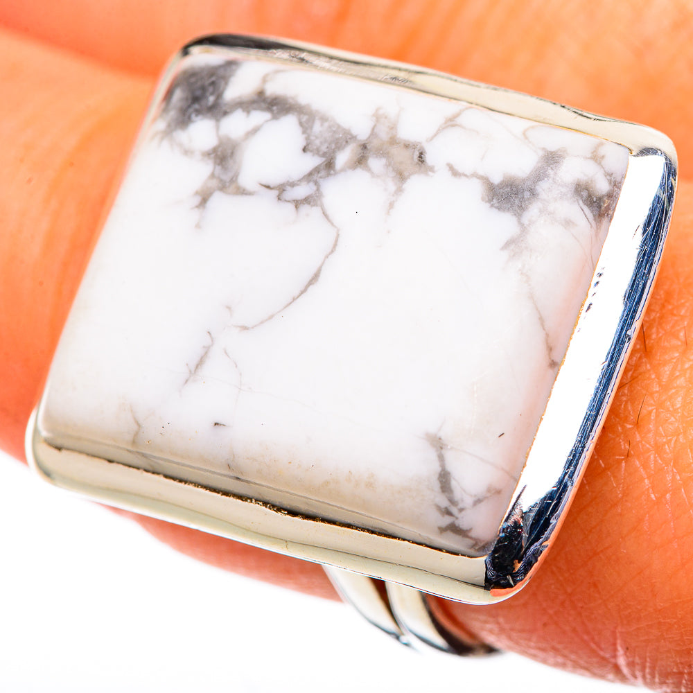 Howlite Rings handcrafted by Ana Silver Co - RING105563