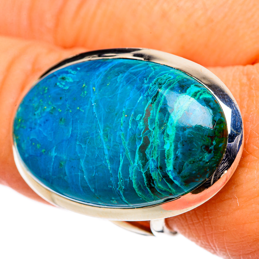 Chrysocolla Rings handcrafted by Ana Silver Co - RING105575