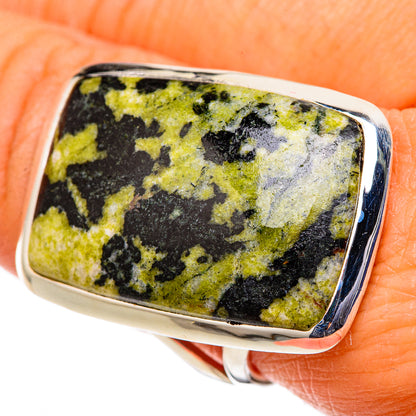 Serpentine Stone Rings handcrafted by Ana Silver Co - RING105576