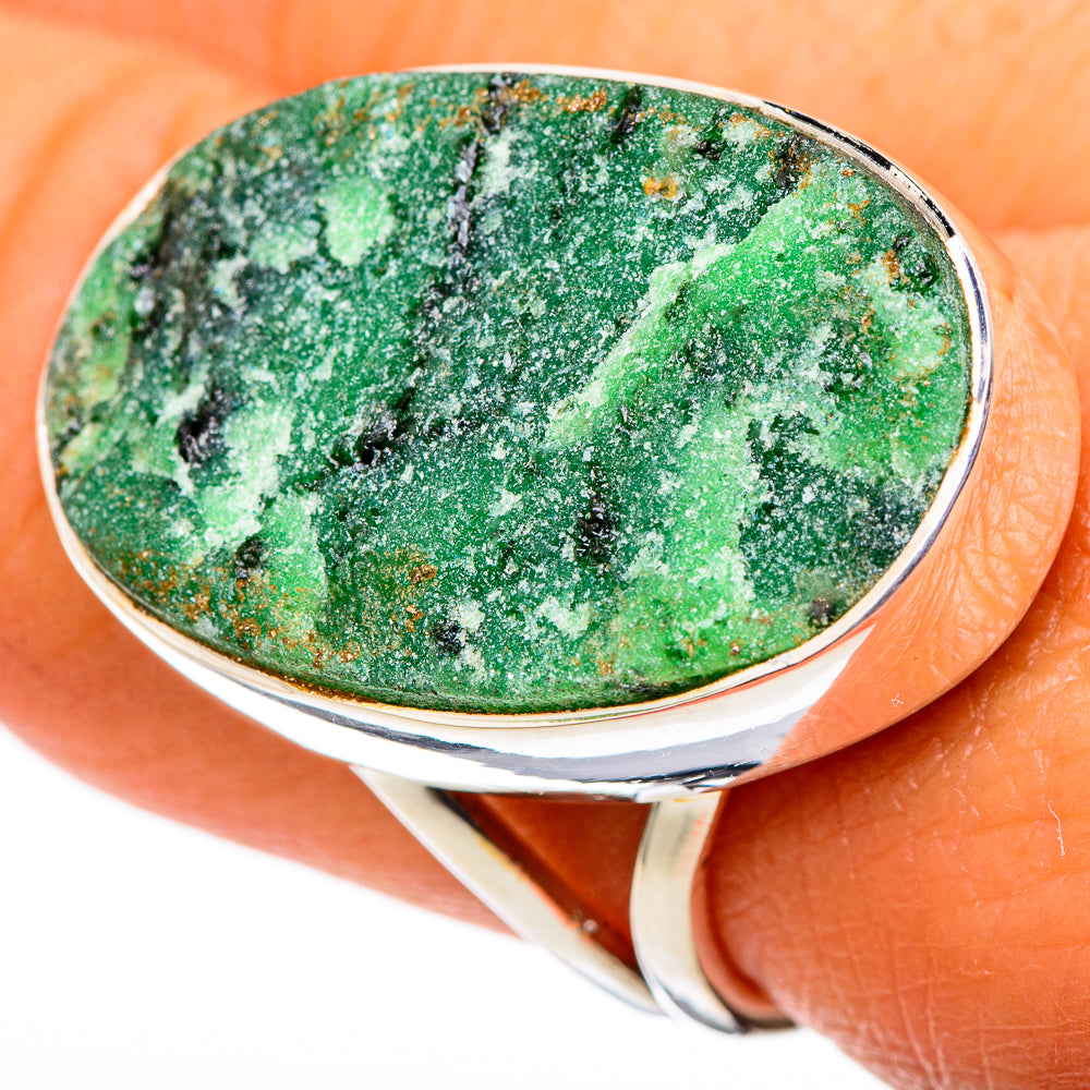 Green Fuchsite Rings handcrafted by Ana Silver Co - RING105578