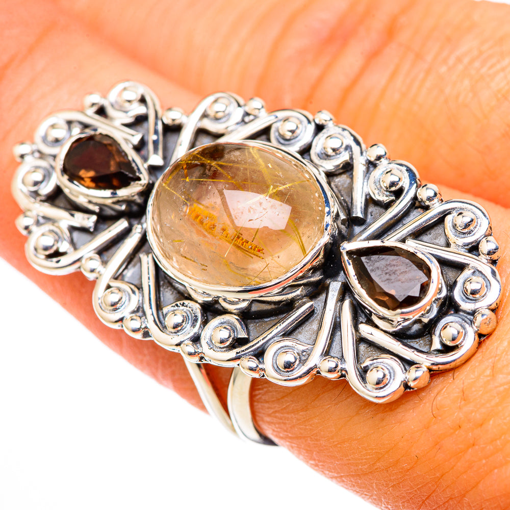 Rutilated Quartz Rings handcrafted by Ana Silver Co - RING105597