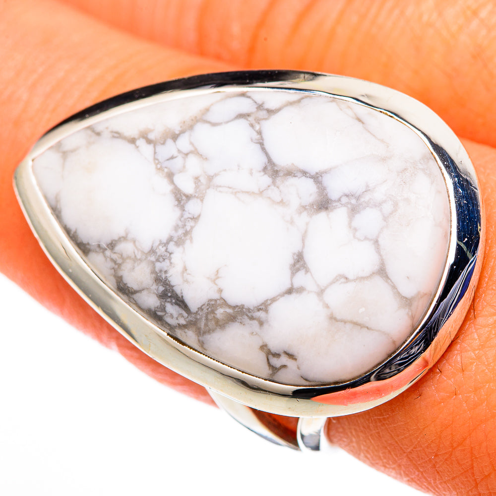 Howlite Rings handcrafted by Ana Silver Co - RING105604