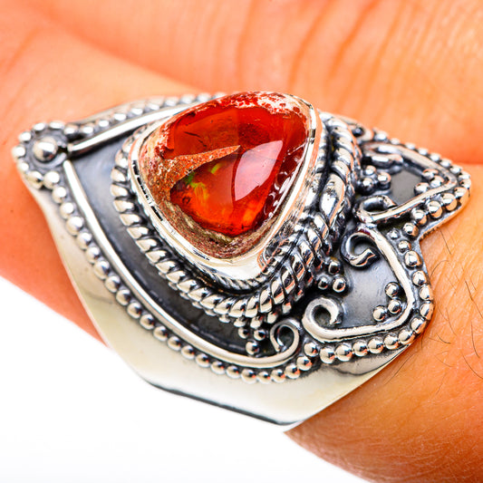 Mexican Fire Opal Rings handcrafted by Ana Silver Co - RING105610