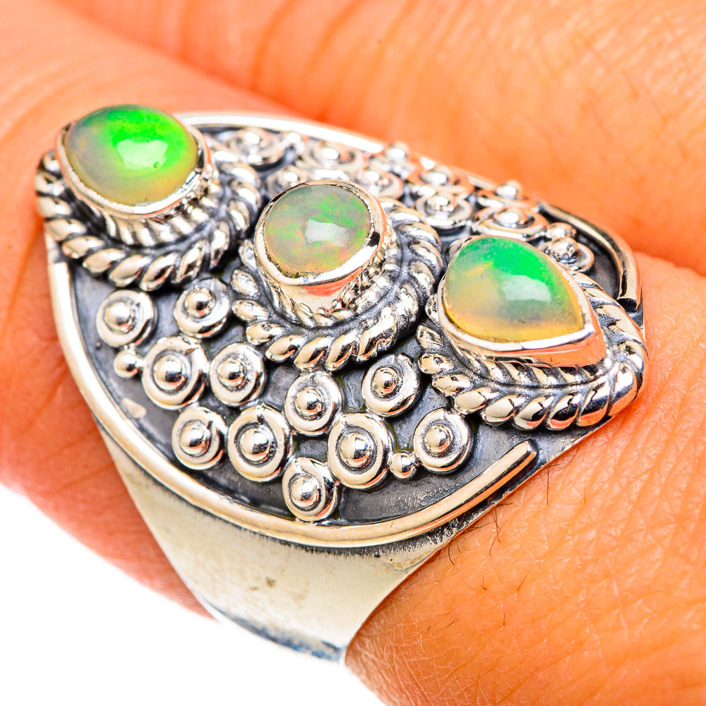 Ethiopian Opal Rings handcrafted by Ana Silver Co - RING105611