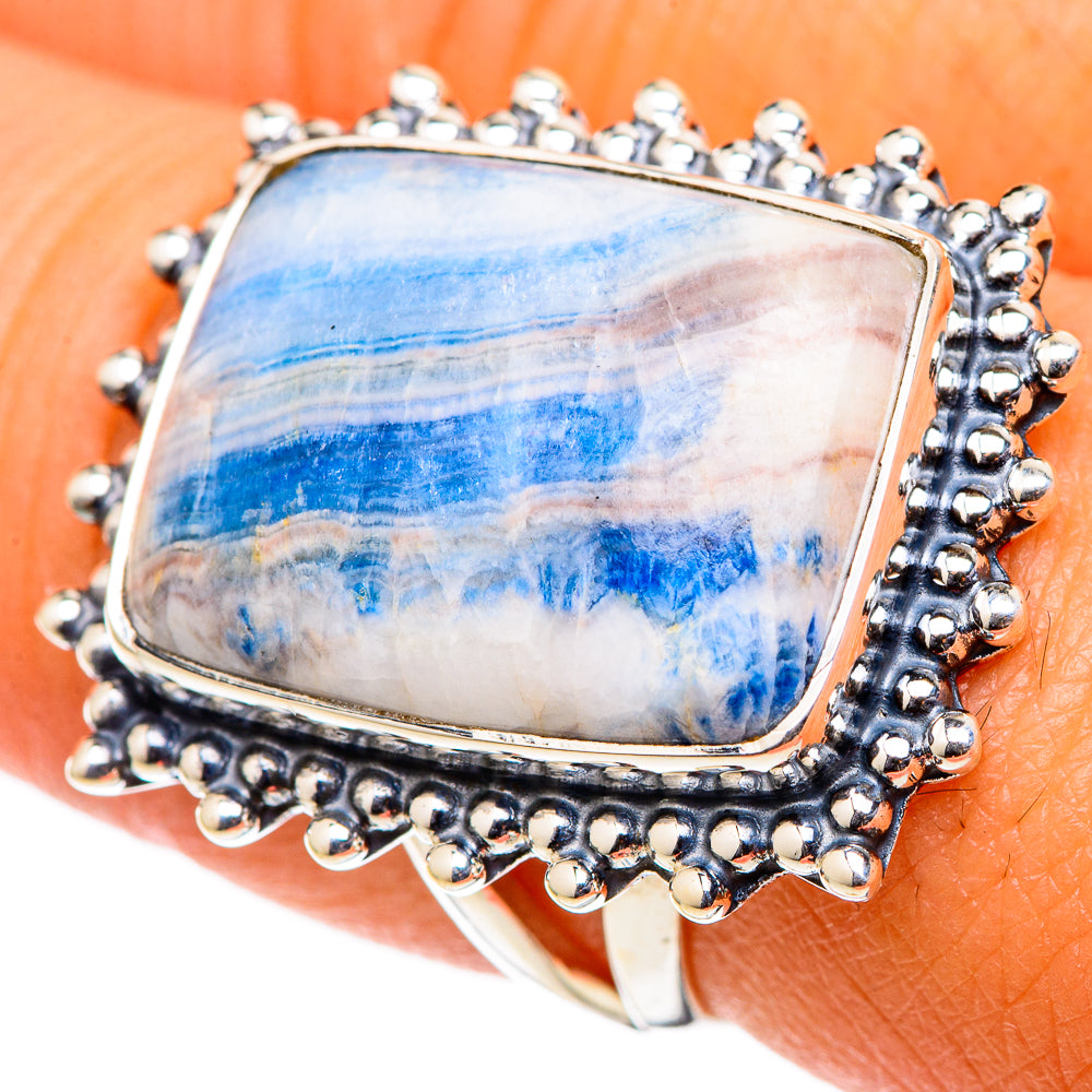 Blue Scheelite Rings handcrafted by Ana Silver Co - RING105613