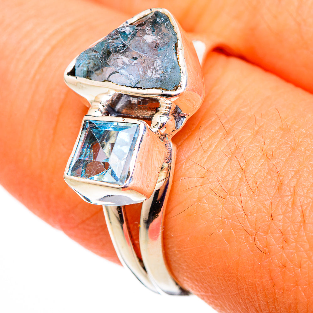Blue Topaz Rings handcrafted by Ana Silver Co - RING105618