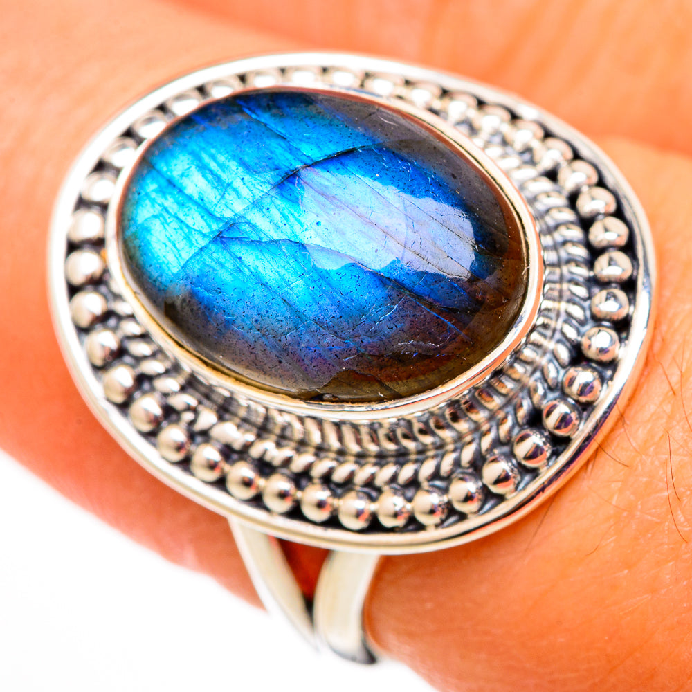 Labradorite Rings handcrafted by Ana Silver Co - RING105621