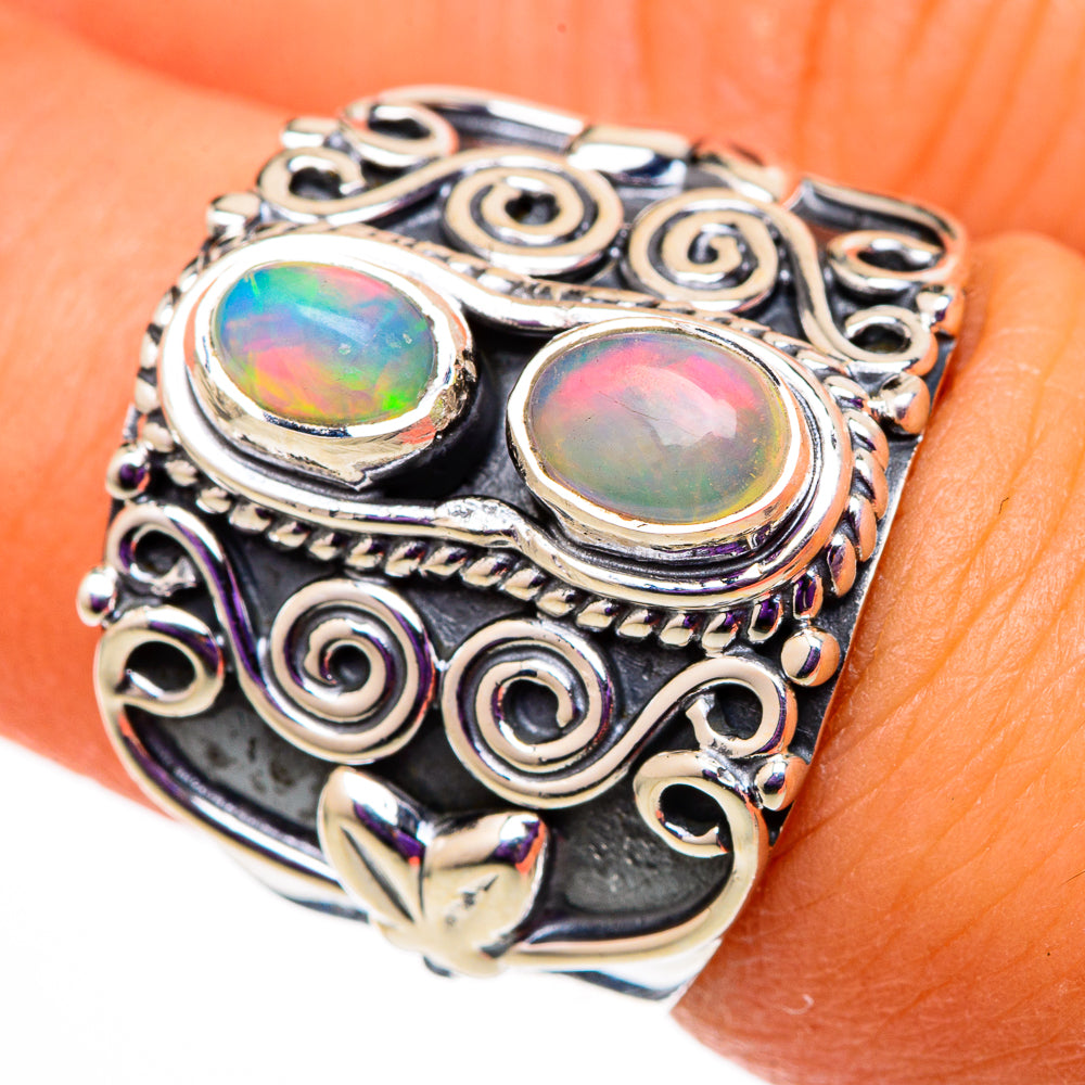 Ethiopian Opal Rings handcrafted by Ana Silver Co - RING105650