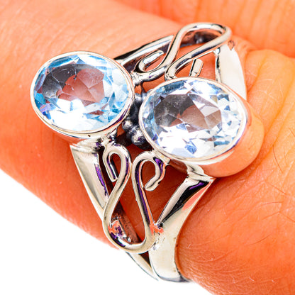 Blue Topaz Rings handcrafted by Ana Silver Co - RING105654
