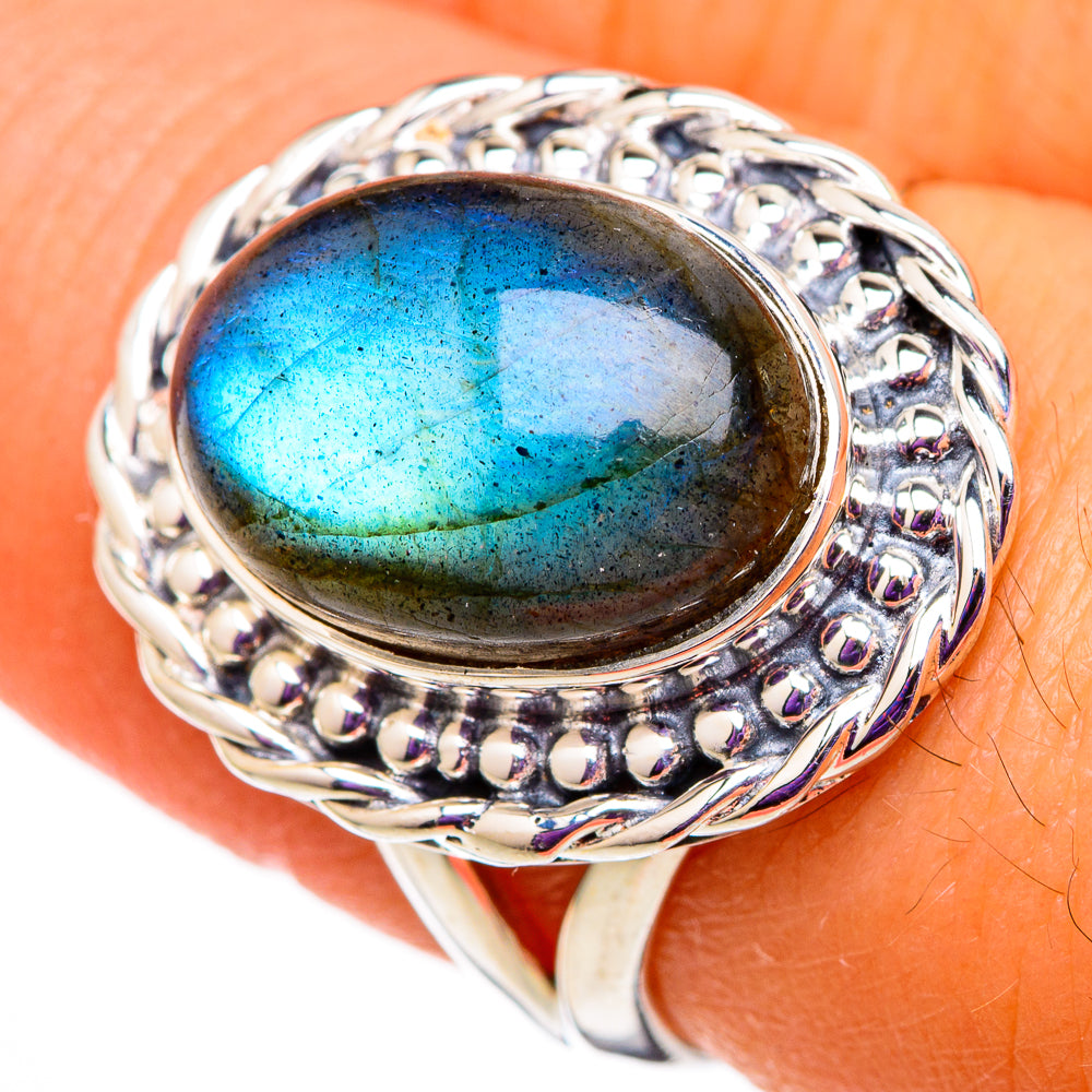 Labradorite Rings handcrafted by Ana Silver Co - RING105656