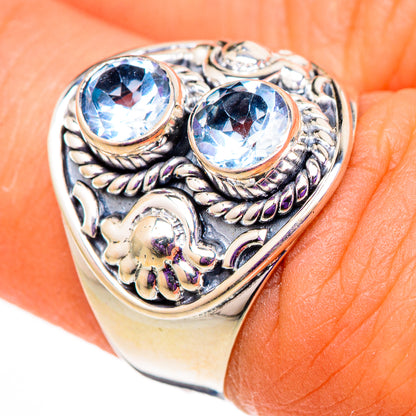 Blue Topaz Rings handcrafted by Ana Silver Co - RING105658