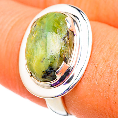 African Green Opal Rings handcrafted by Ana Silver Co - RING105659