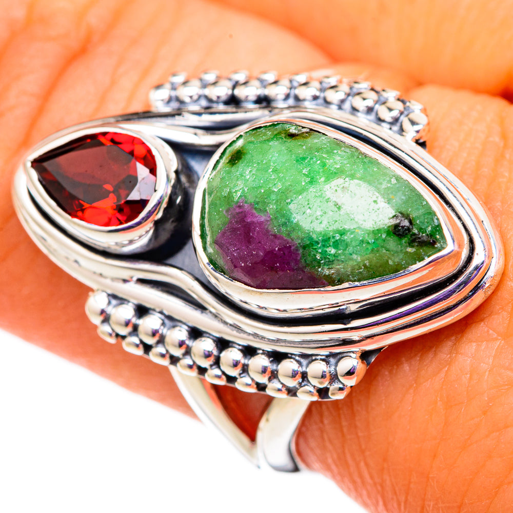 Ruby Zoisite, Garnet Rings handcrafted by Ana Silver Co - RING105660