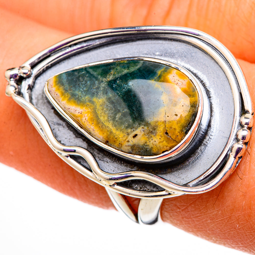 Ocean Jasper Rings handcrafted by Ana Silver Co - RING105664