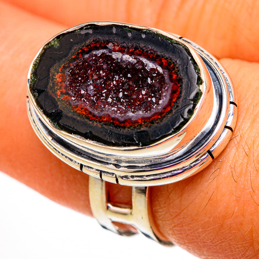 Coconut Geode Druzy Rings handcrafted by Ana Silver Co - RING105666