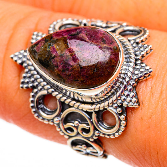 Russian Eudialyte Rings handcrafted by Ana Silver Co - RING105671