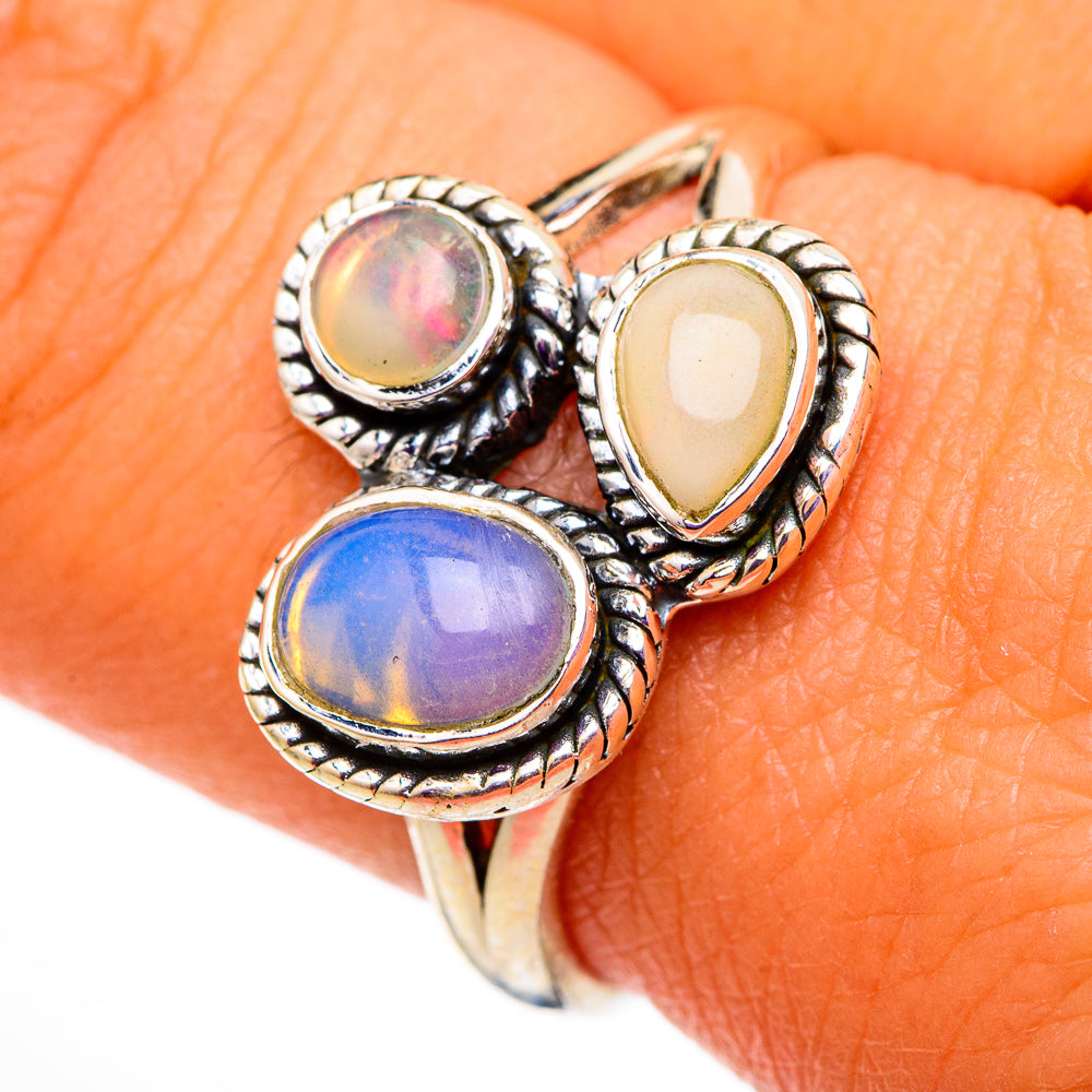 Ethiopian Opal Rings handcrafted by Ana Silver Co - RING105684