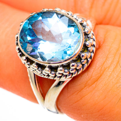 Blue Topaz Rings handcrafted by Ana Silver Co - RING105688
