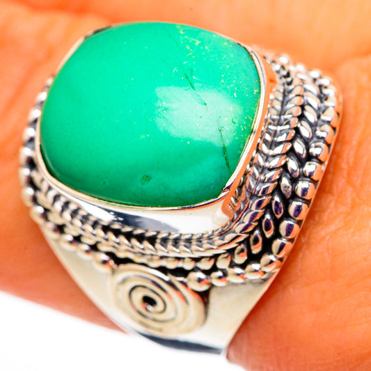 Chrysoprase Rings handcrafted by Ana Silver Co - RING105695