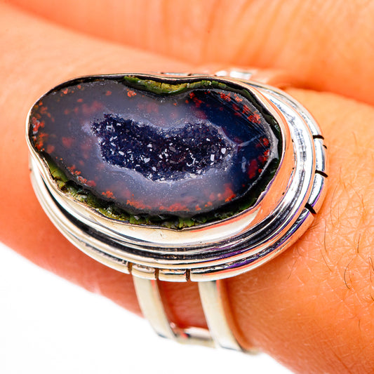 Coconut Geode Druzy Rings handcrafted by Ana Silver Co - RING105701