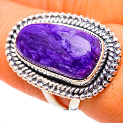 Charoite Rings handcrafted by Ana Silver Co - RING105707
