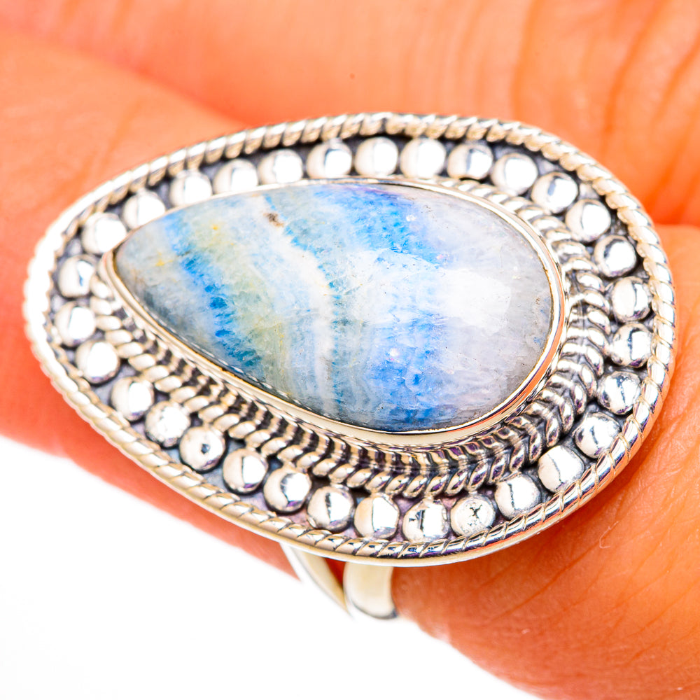 Blue Scheelite Rings handcrafted by Ana Silver Co - RING105719
