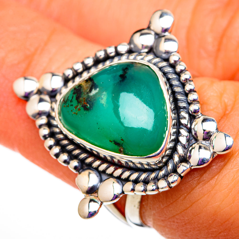 Chrysoprase Rings handcrafted by Ana Silver Co - RING105723