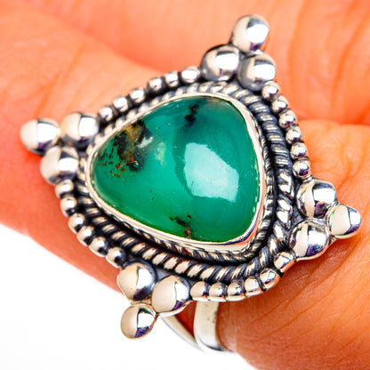 Chrysoprase Rings handcrafted by Ana Silver Co - RING105723