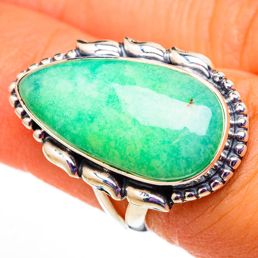Chrysoprase Rings handcrafted by Ana Silver Co - RING105726