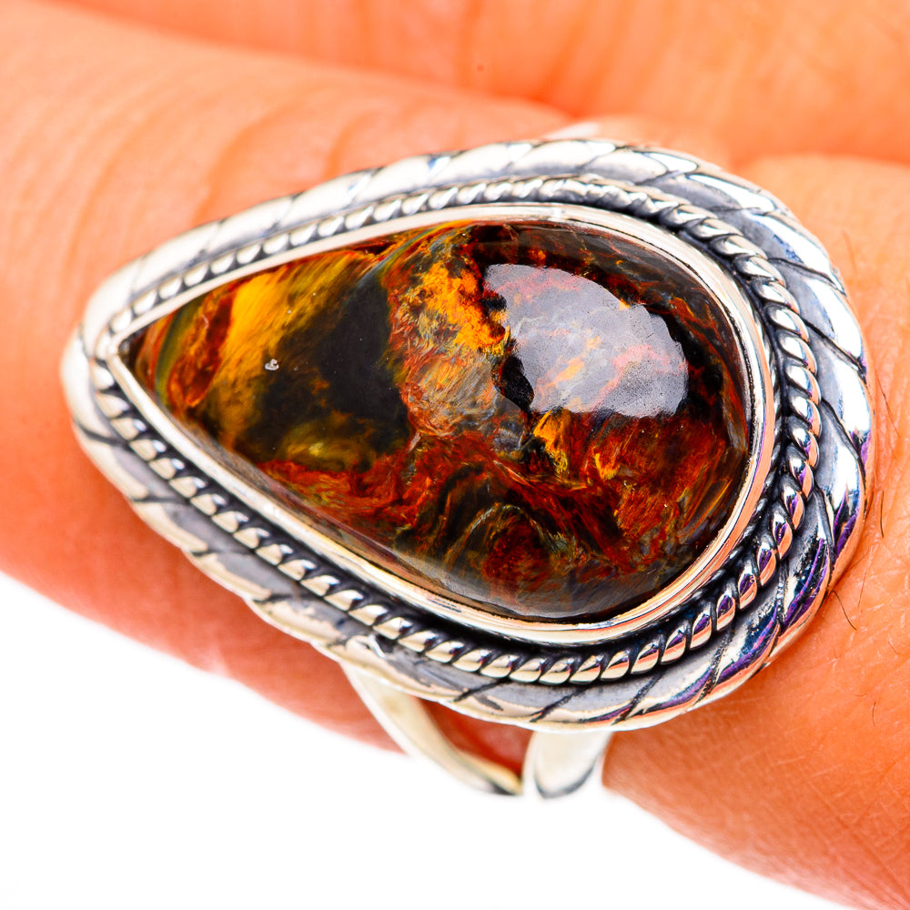 Golden Pietersite Rings handcrafted by Ana Silver Co - RING105730
