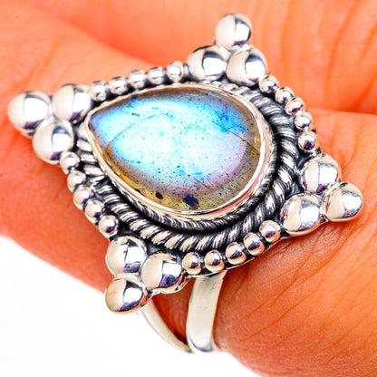 Labradorite Rings handcrafted by Ana Silver Co - RING105744