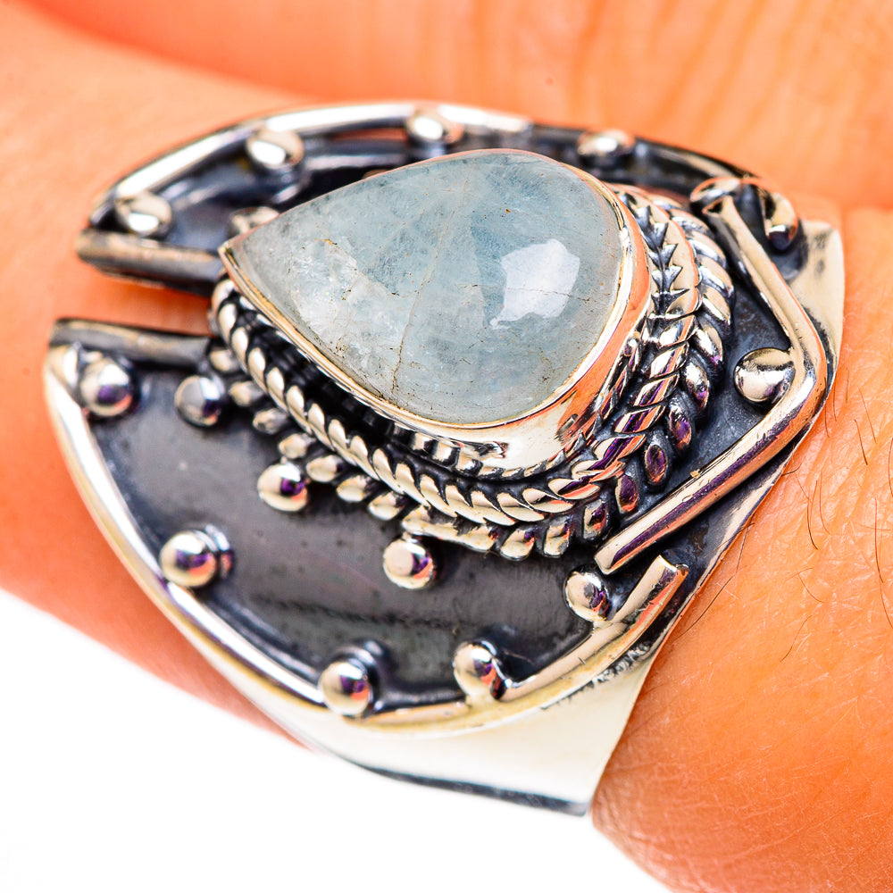 Aquamarine Rings handcrafted by Ana Silver Co - RING105748