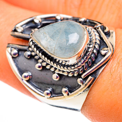 Aquamarine Rings handcrafted by Ana Silver Co - RING105748