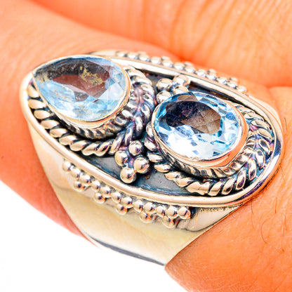 Blue Topaz Rings handcrafted by Ana Silver Co - RING105749