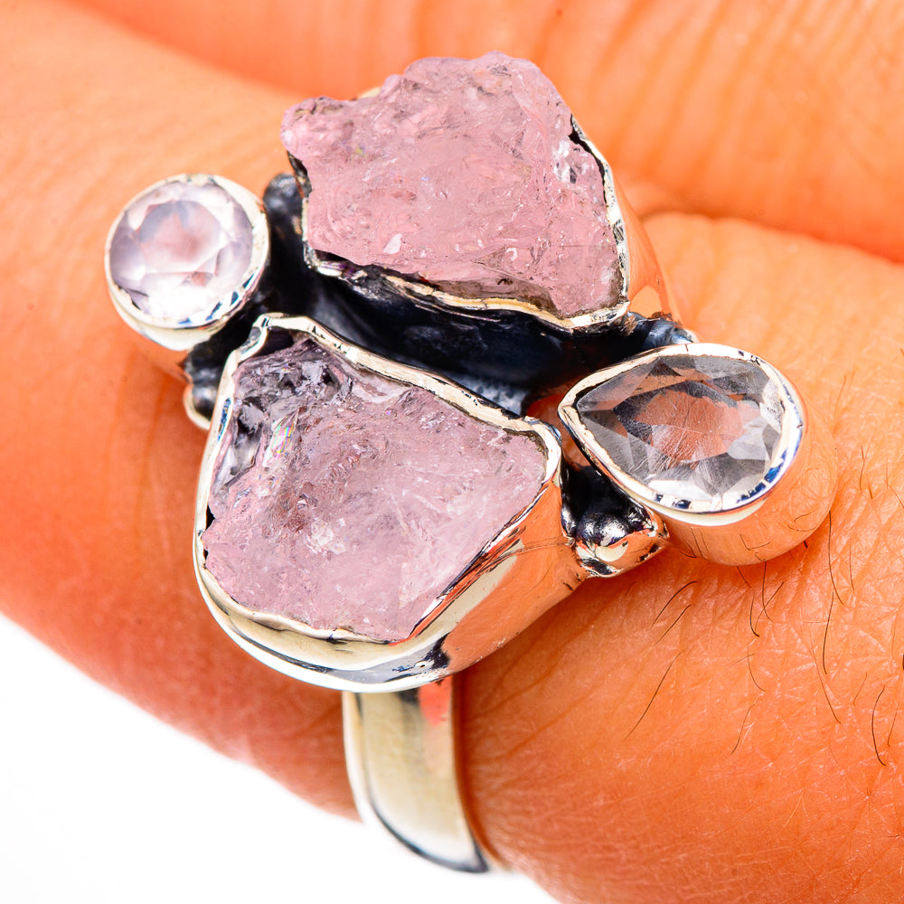 Rose Quartz Rings handcrafted by Ana Silver Co - RING105761