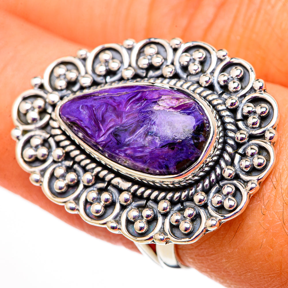 Charoite Rings handcrafted by Ana Silver Co - RING105763