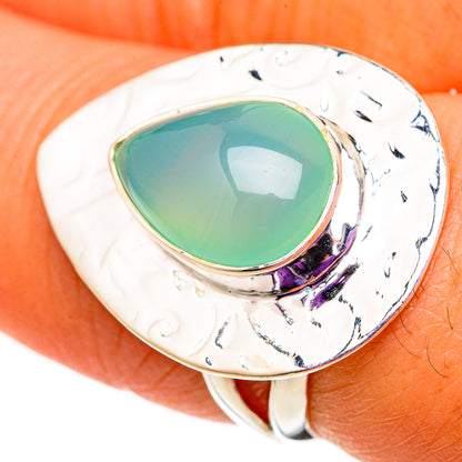 Aqua Chalcedony Rings handcrafted by Ana Silver Co - RING105775