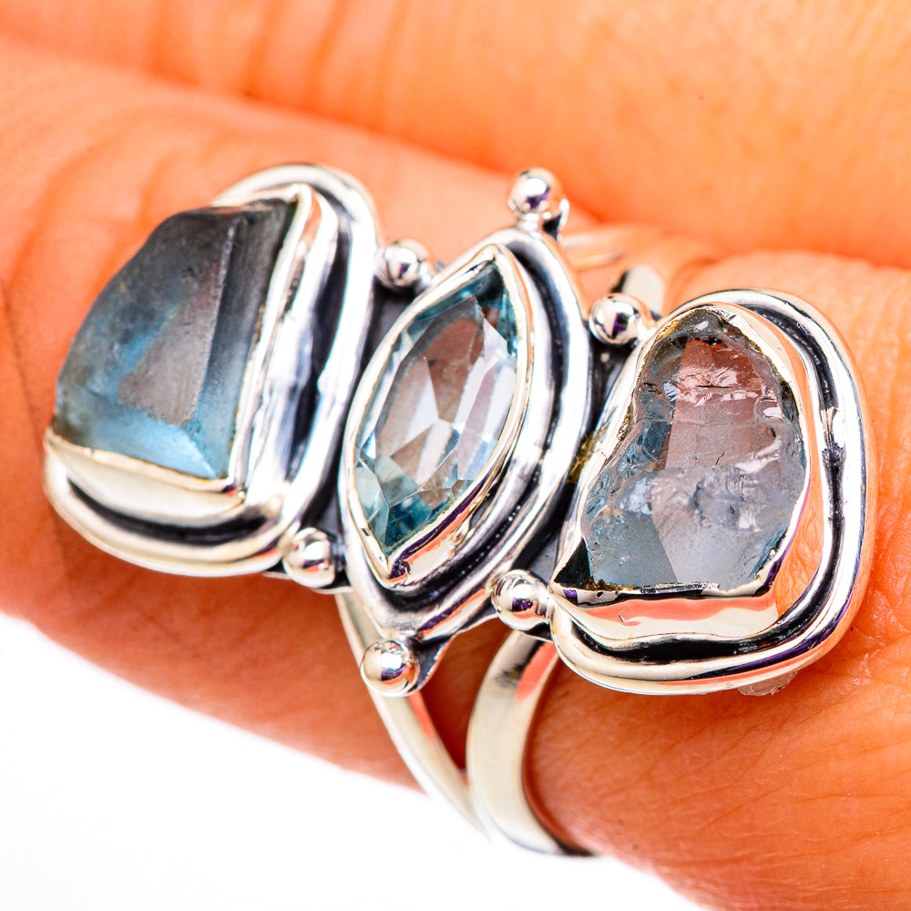 Aquamarine Rings handcrafted by Ana Silver Co - RING105777