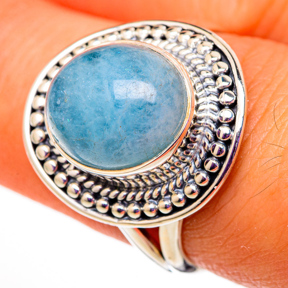 Aquamarine Rings handcrafted by Ana Silver Co - RING105801