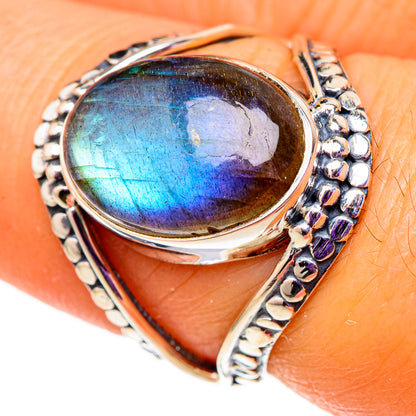 Labradorite Rings handcrafted by Ana Silver Co - RING105802