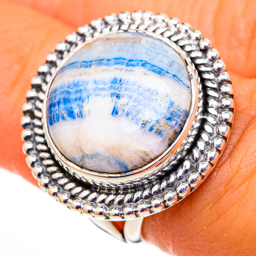 Blue Scheelite Rings handcrafted by Ana Silver Co - RING105804