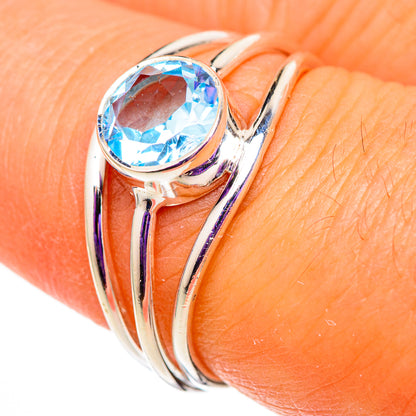 Blue Topaz Rings handcrafted by Ana Silver Co - RING105806