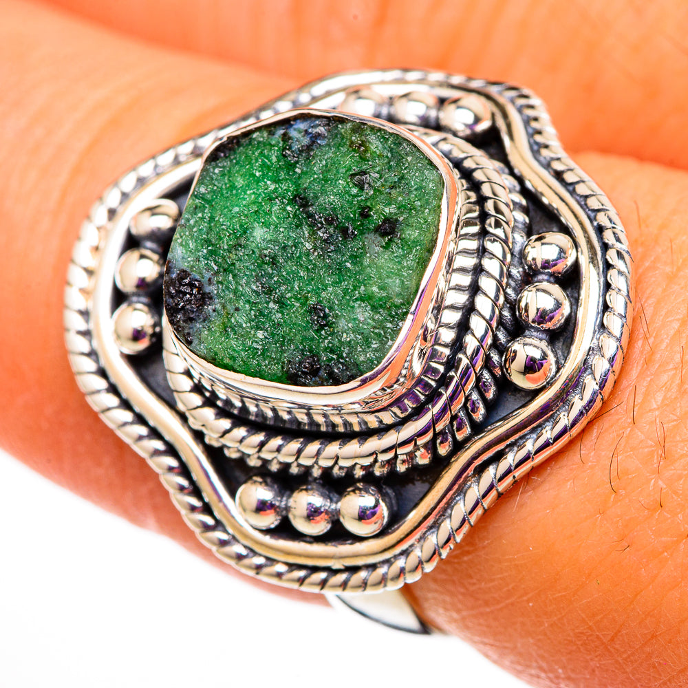 Ruby Zoisite Rings handcrafted by Ana Silver Co - RING105811