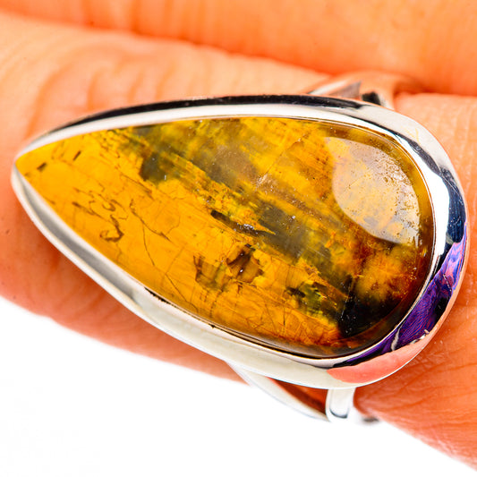 Golden Pietersite Rings handcrafted by Ana Silver Co - RING105815