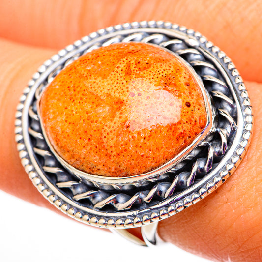 Sponge Coral Rings handcrafted by Ana Silver Co - RING105820