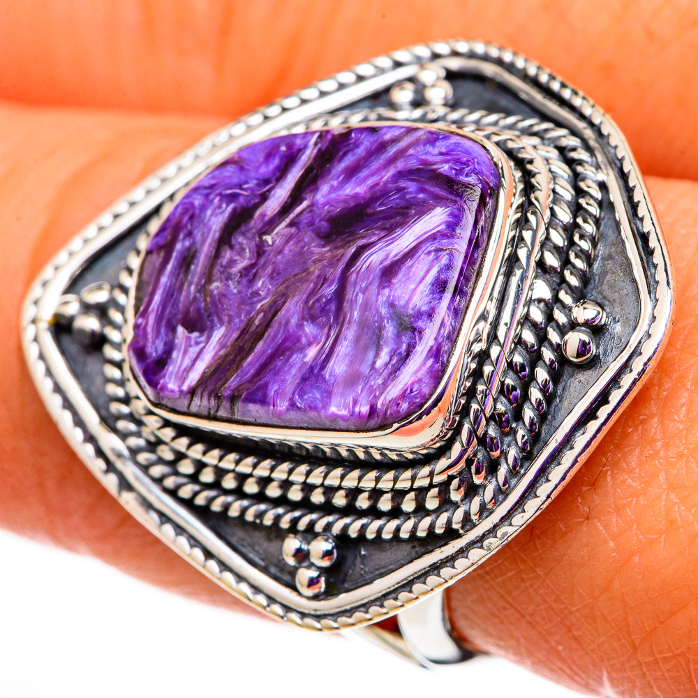 Charoite Rings handcrafted by Ana Silver Co - RING105831