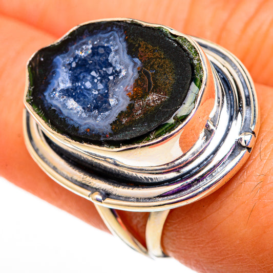 Coconut Geode Druzy Rings handcrafted by Ana Silver Co - RING105837
